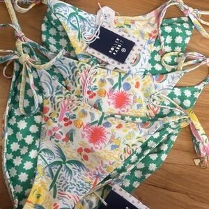 Roller Rabbit Multicolor Tropical Reversible Bikini Bottoms